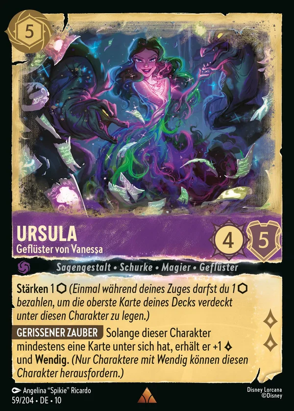 Ursula - Geflüster von Vanessa — Disney Lorcana Charakter card from Whispers in the Well
