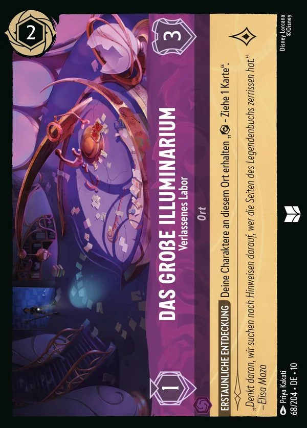 Das Große Illuminarium - Verlassenes Labor — Disney Lorcana Ort card from Whispers in the Well