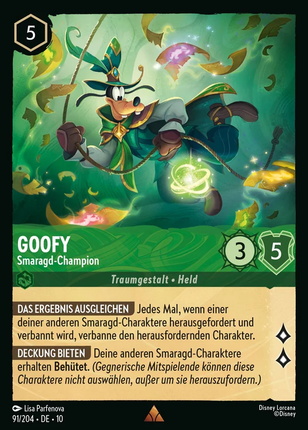 Goofy - Smaragd-Champion — Disney Lorcana Charakter card from Whispers in the Well