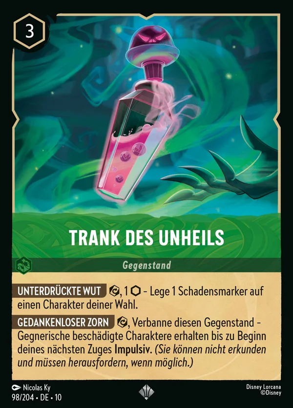 Trank des Unheils — Disney Lorcana Gegenstand card from Whispers in the Well
