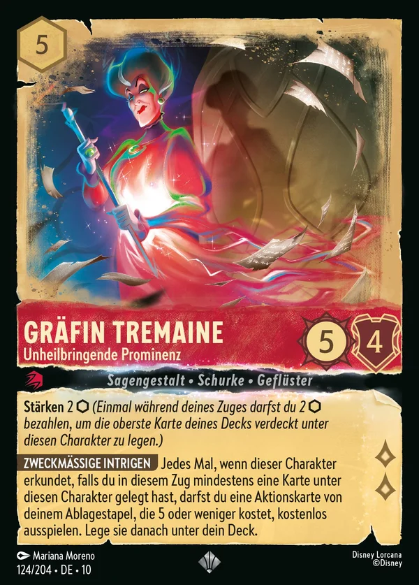 Gräfin Tremaine - Unheilbringende Prominenz — Disney Lorcana Charakter card from Whispers in the Well