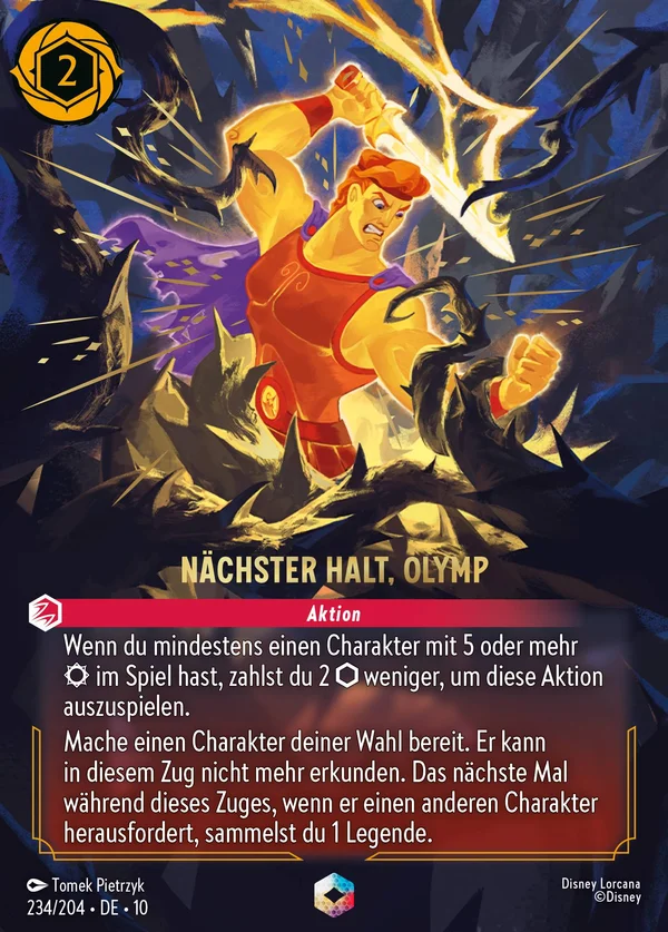 Nächster Halt, Olymp — Disney Lorcana Aktion card from Whispers in the Well