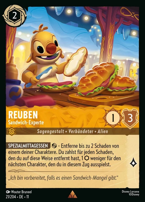 Reuben - Sandwich-Experte — Disney Lorcana Charakter card from Winterspell