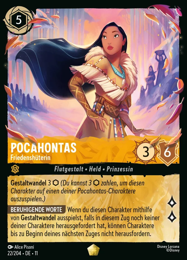 Pocahontas - Friedenshüterin — Disney Lorcana Charakter card from Winterspell
