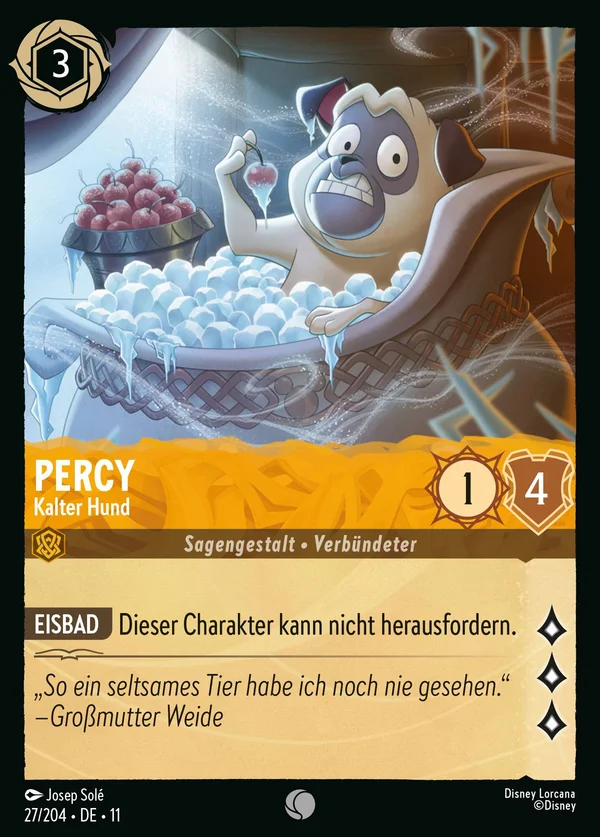 Percy - Kalter Hund — Disney Lorcana Charakter card from Winterspell