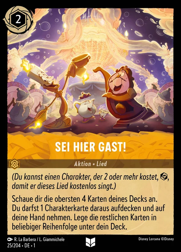 Sei hier Gast! — Disney Lorcana Aktion card from The First Chapter
