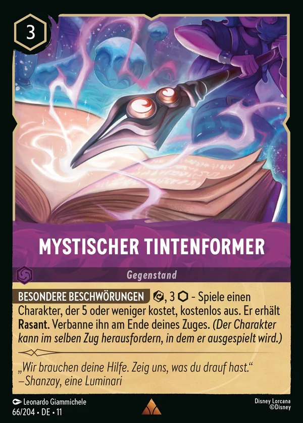 Mystischer Tintenformer — Disney Lorcana Gegenstand card from Winterspell