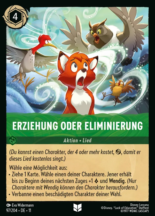 Erziehung oder Eliminierung — Disney Lorcana Aktion card from Winterspell