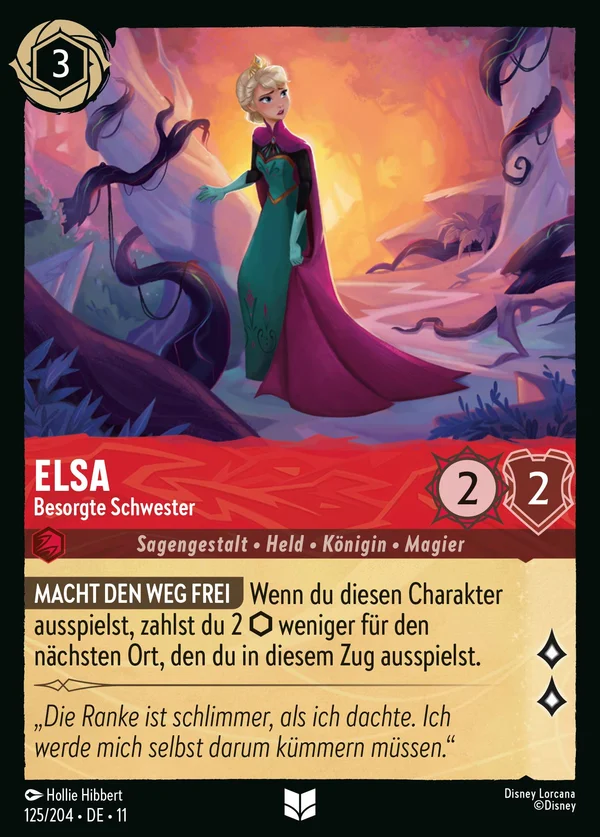 Elsa - Besorgte Schwester — Disney Lorcana Charakter card from Winterspell