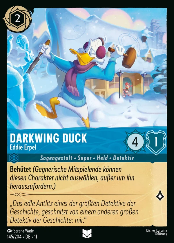 Darkwing Duck - Eddie Erpel — Disney Lorcana Charakter card from Winterspell