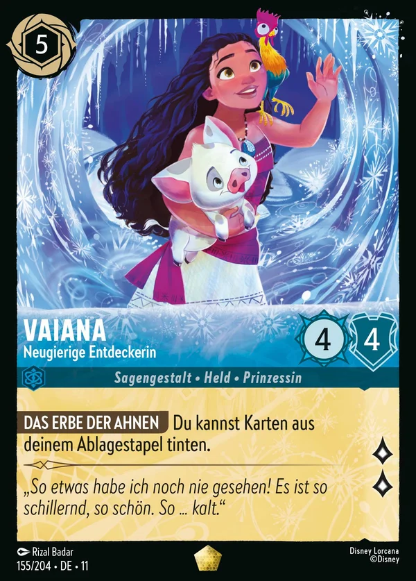 Vaiana - Neugierige Entdeckerin — Disney Lorcana Charakter card from Winterspell
