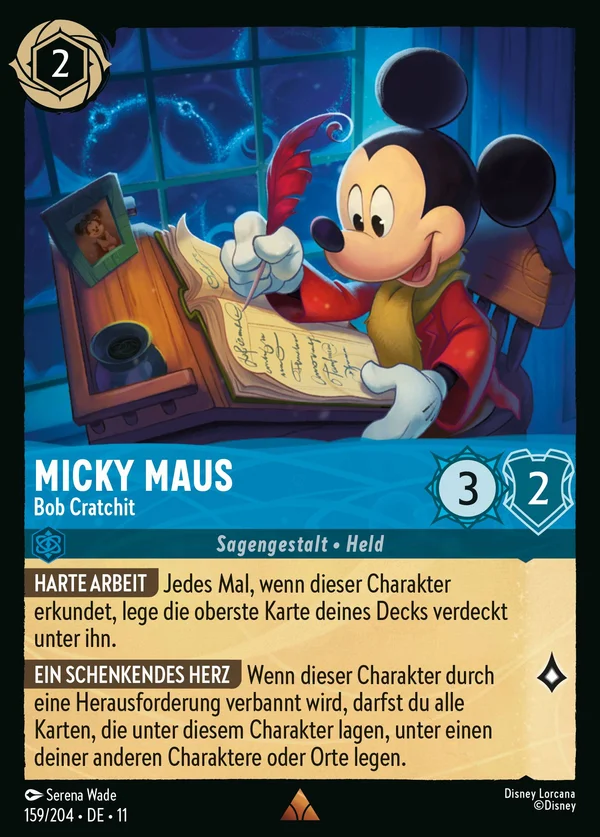 Micky Maus - Bob Cratchit — Disney Lorcana Charakter card from Winterspell