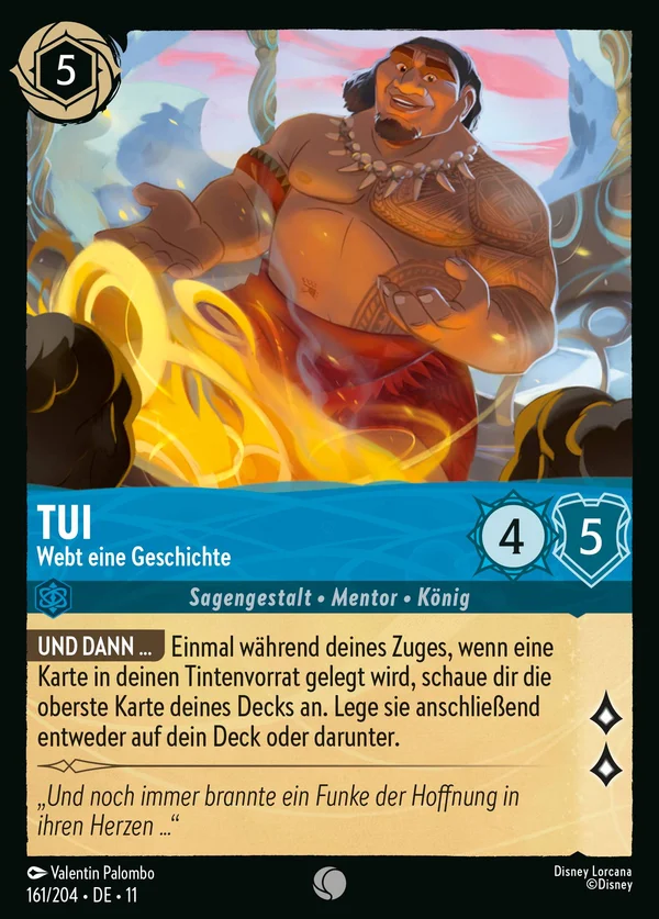 Tui - Webt eine Geschichte — Disney Lorcana Charakter card from Winterspell