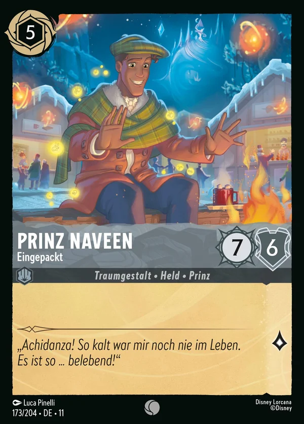 Prinz Naveen - Eingepackt — Disney Lorcana Charakter card from Winterspell