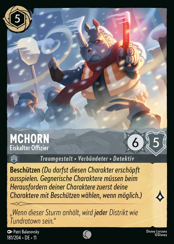 McHorn - Eiskalter Offizier — Disney Lorcana Charakter card from Winterspell