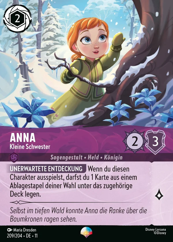 Anna - Kleine Schwester — Disney Lorcana Charakter card from Winterspell