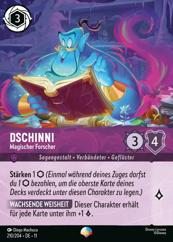 Dschinni - Magischer Forscher — Disney Lorcana Charakter card from Winterspell