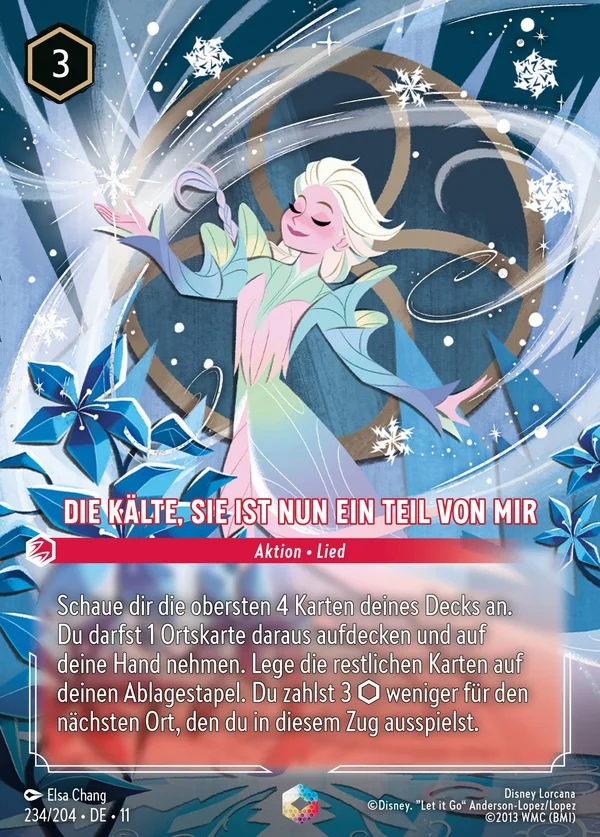 Die Kälte, sie ist nun ein Teil von mir — Disney Lorcana Aktion card from Winterspell