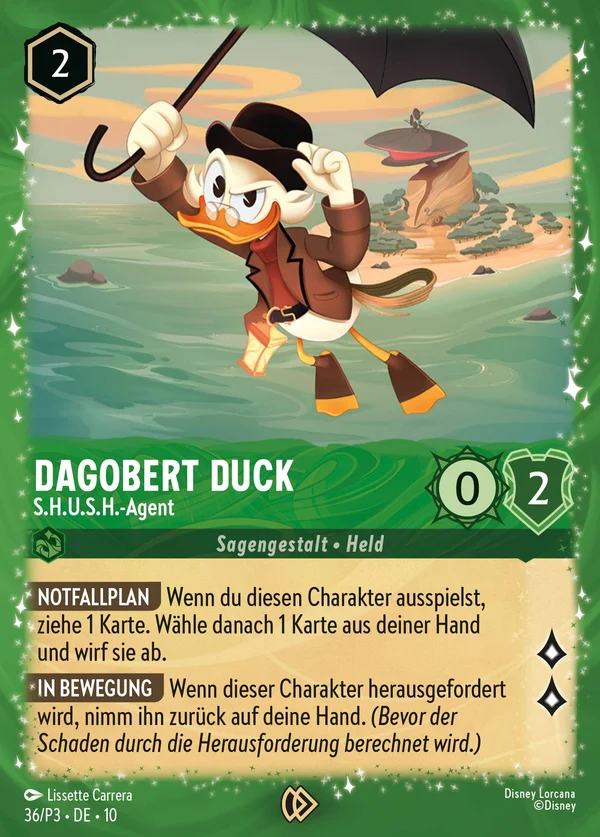 Dagobert Duck - S.H.U.S.H.-Agent — Disney Lorcana Charakter card from Whispers in the Well