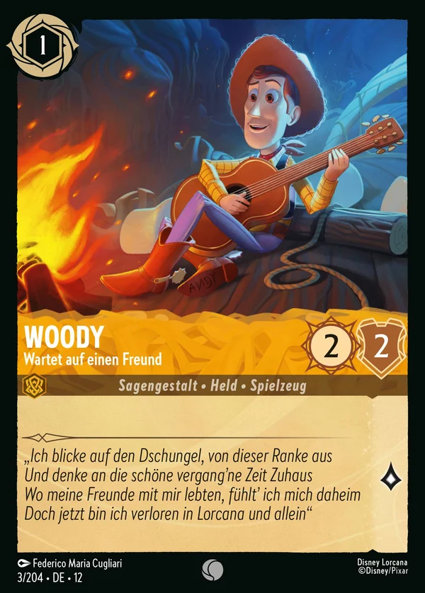 Woody - Wartet auf einen Freund — Disney Lorcana Charakter card from Wilds Unknown