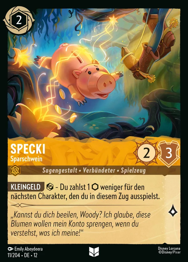 Specki - Sparschwein — Disney Lorcana Charakter card from Wilds Unknown