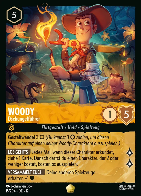 Woody - Dschungelführer — Disney Lorcana Charakter card from Wilds Unknown