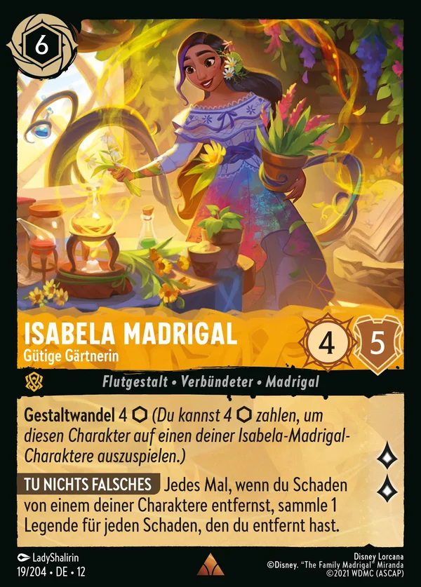 Isabela Madrigal - Gütige Gärtnerin — Disney Lorcana Charakter card from Wilds Unknown