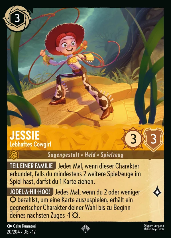 Jessie - Lebhaftes Cowgirl — Disney Lorcana Charakter card from Wilds Unknown