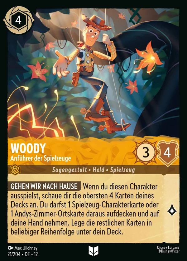 Woody - Anführer der Spielzeuge — Disney Lorcana Charakter card from Wilds Unknown