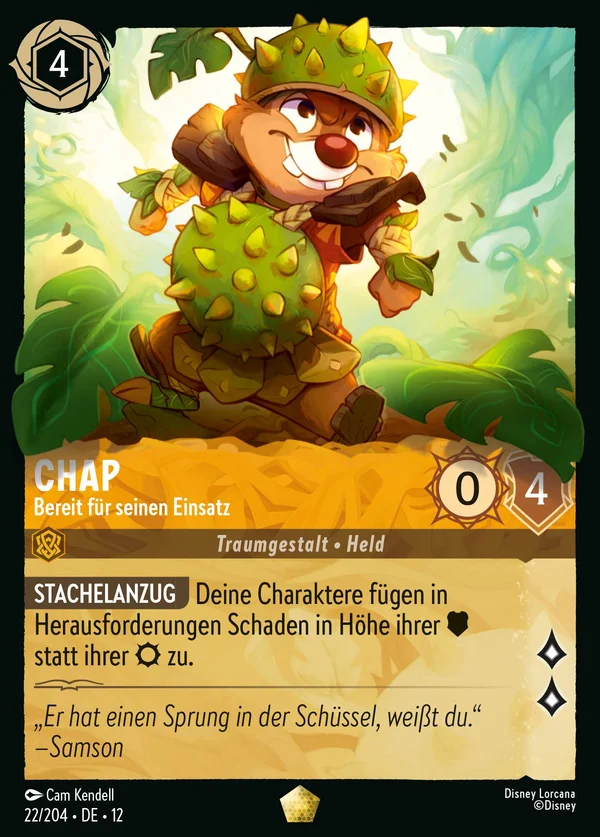 Chap - Bereit für seinen Einsatz — Disney Lorcana Charakter card from Wilds Unknown