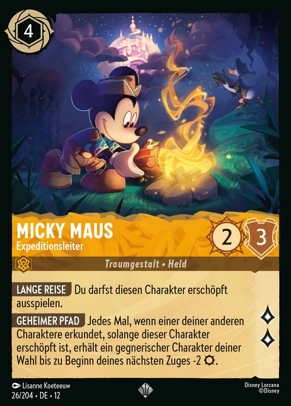 Micky Maus - Expeditionsleiter — Disney Lorcana Charakter card from Wilds Unknown
