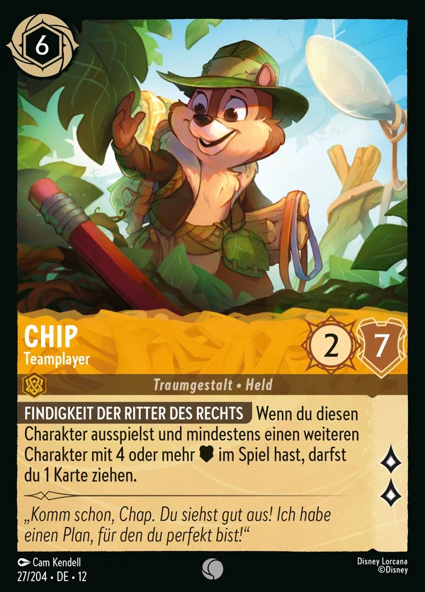 Chip - Teamplayer — Disney Lorcana Charakter card from Wilds Unknown