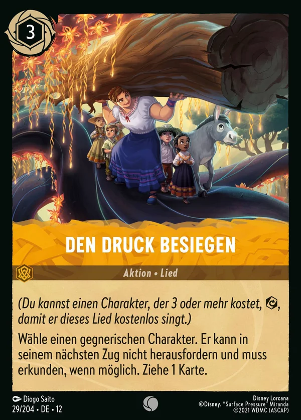Den Druck besiegen — Disney Lorcana Aktion card from Wilds Unknown