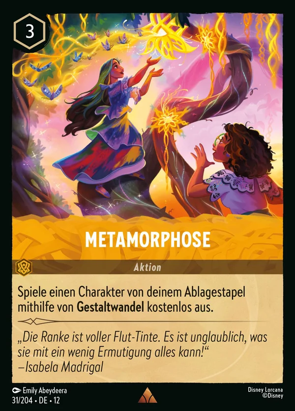 Metamorphose — Disney Lorcana Aktion card from Wilds Unknown