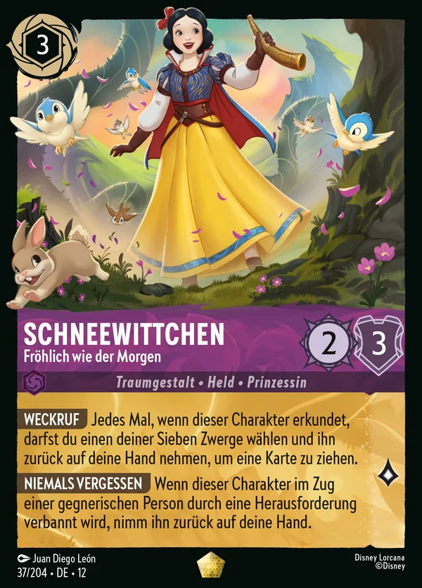 Schneewittchen - Fröhlich wie der Morgen — Disney Lorcana Charakter card from Wilds Unknown