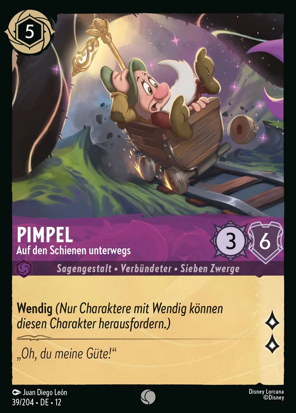 Pimpel - Auf den Schienen unterwegs — Disney Lorcana Charakter card from Wilds Unknown