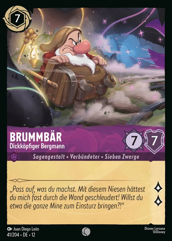 Brummbär - Dickköpfiger Bergmann — Disney Lorcana Charakter card from Wilds Unknown