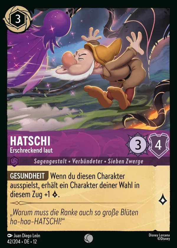 Hatschi - Erschreckend laut — Disney Lorcana Charakter card from Wilds Unknown
