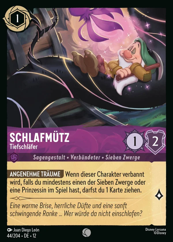 Schlafmütz - Tiefschläfer — Disney Lorcana Charakter card from Wilds Unknown
