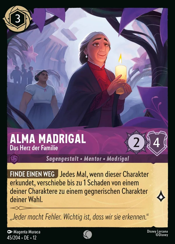 Alma Madrigal - Das Herz der Familie — Disney Lorcana Charakter card from Wilds Unknown