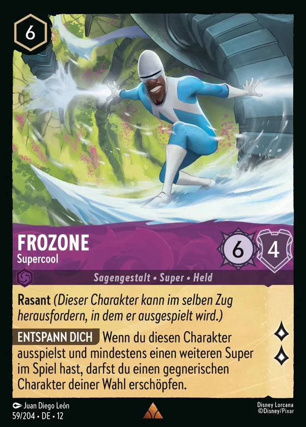 Frozone - Supercool — Disney Lorcana Charakter card from Wilds Unknown