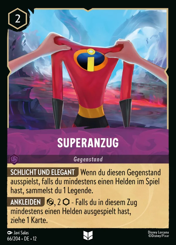 Superanzug — Disney Lorcana Gegenstand card from Wilds Unknown