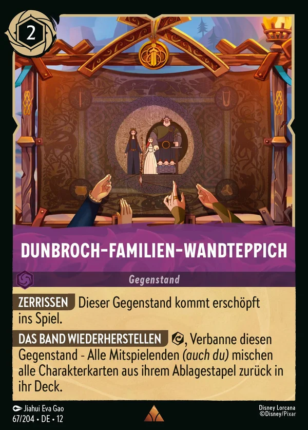 DunBroch-Familien-Wandteppich — Disney Lorcana Gegenstand card from Wilds Unknown