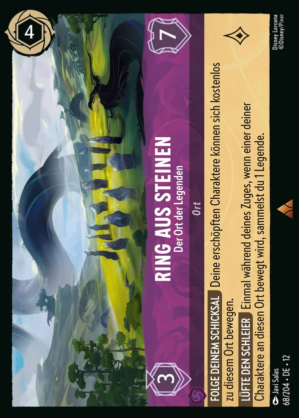 Ring aus Steinen - Der Ort der Legenden — Disney Lorcana Ort card from Wilds Unknown