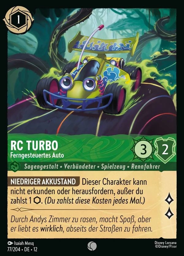 RC Turbo - Ferngesteuertes Auto — Disney Lorcana Charakter card from Wilds Unknown