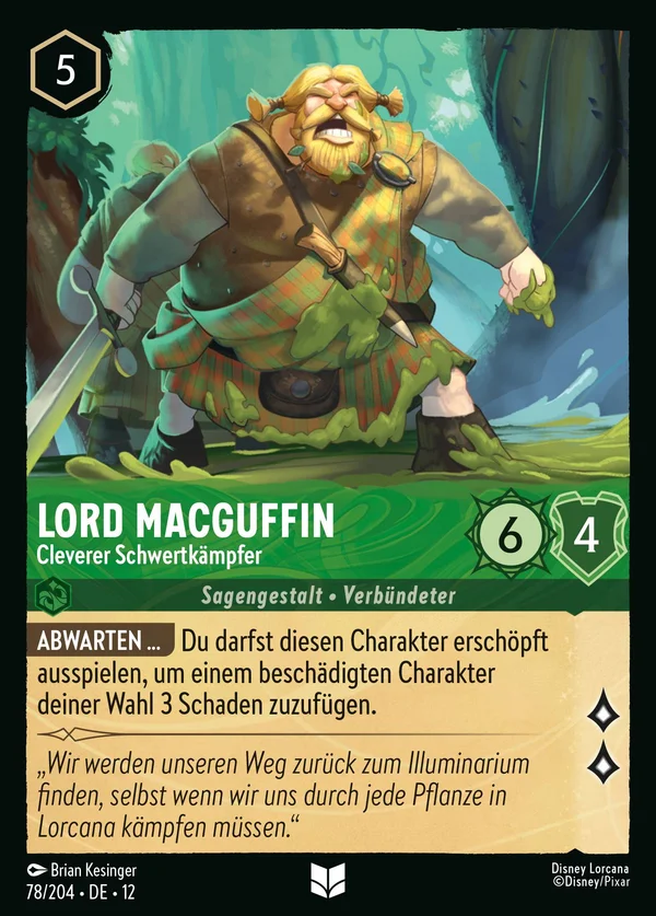 Lord MacGuffin - Cleverer Schwertkämpfer — Disney Lorcana Charakter card from Wilds Unknown