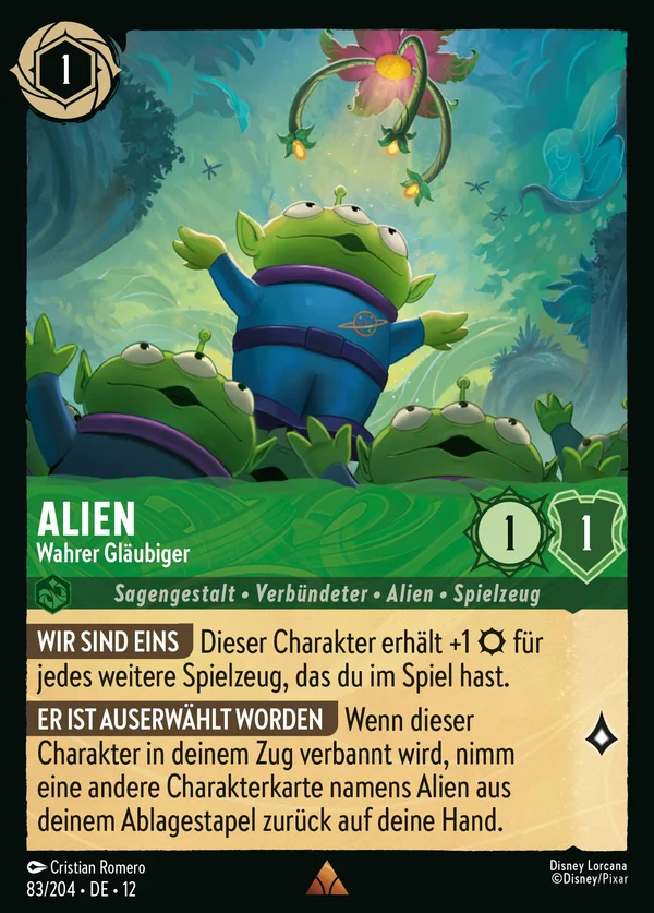 Alien - Wahrer Gläubiger — Disney Lorcana Charakter card from Wilds Unknown