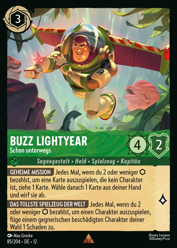 Buzz Lightyear - Schon unterwegs — Disney Lorcana Charakter card from Wilds Unknown