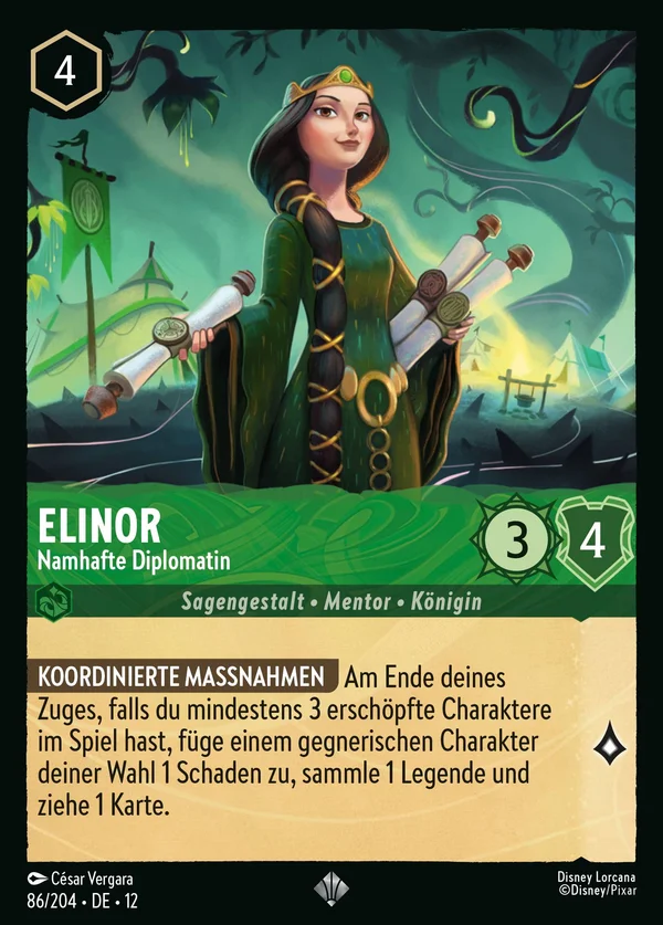 Elinor - Namhafte Diplomatin — Disney Lorcana Charakter card from Wilds Unknown