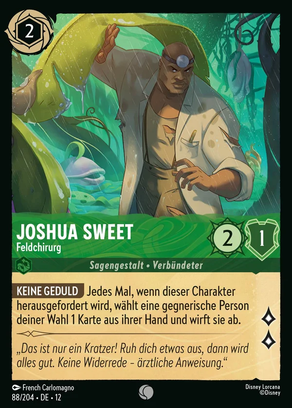 Joshua Sweet - Feldchirurg — Disney Lorcana Charakter card from Wilds Unknown